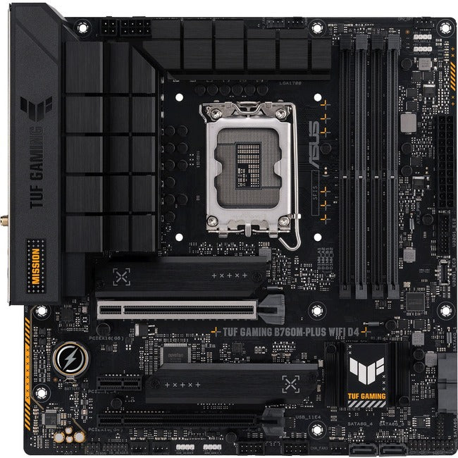 TUF B760M-PLUS WIFI D4 Gaming Desktop Motherboard - Intel B760 Chipset - Socket LGA-1700 - Micro ATX TUF B760M-PLUS WIFI D4 Gaming Desktop Motherboard - Intel B760 Chipset - Socket LGA-1700 - Micro ATX